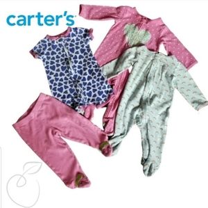 INFANT GIRL'S 4-PIECE SLEEPER BUNDLE SZ 9M
